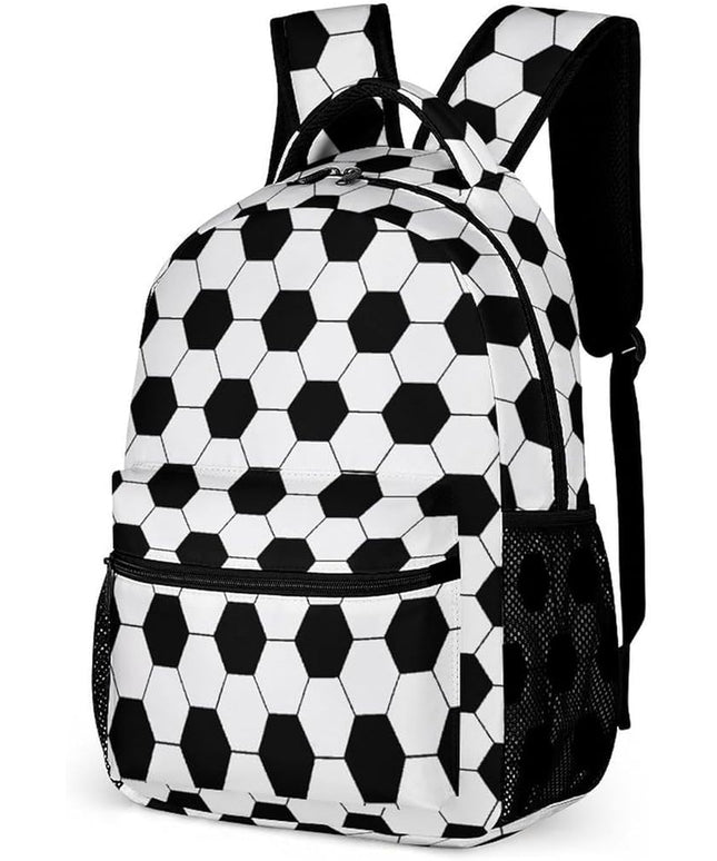 Fashion Football Print Backpack Lightweight Large Capacity Laptop Daybag for Travel Work