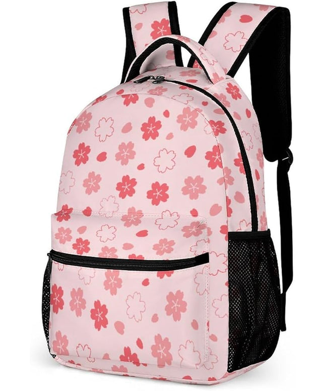 Fashion Light Pink Cherry Backpack Lightweight Large Capacity Laptop Daybag for Travel Work