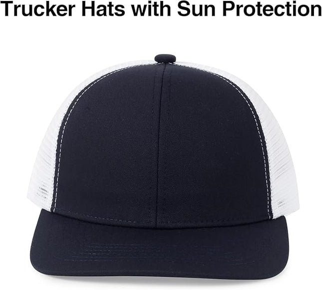 kozinu Unisex Trucker Hats Blank Mesh Snapback Hats Sport Plain Baseball Caps Adjustable Fitted Hat