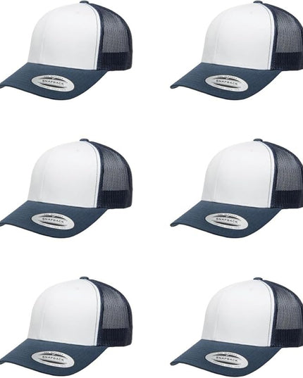Yupoong Classic Premium Mesh 6 Panel Retro Trucker Cap | Mid Profile Snapback | OSFA | Bulk Pack Available