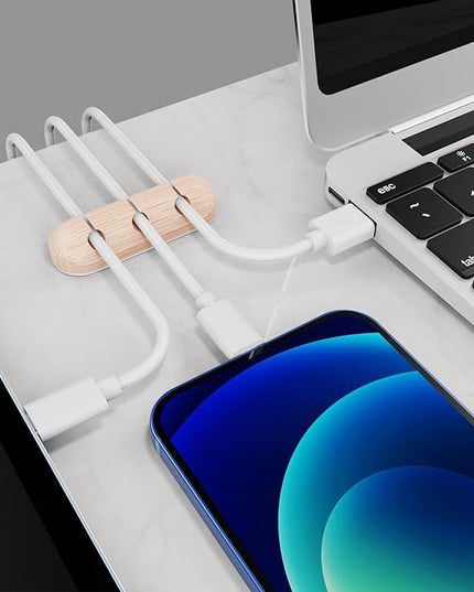 SOULWIT Cable Holder Clips, 3-Pack Cable Management Cord Organizer Clips Silicone Self Adhesive for Desktop USB Charging Cable Nightstand Power Cord Mouse Cable Wire PC Office Home