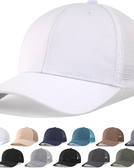 CYGTE XXL Plus Size Trucker Hat Snapback Baseball Cap- Big Head Fit Up to Size 8 Men's Mesh-Back Ball Cap