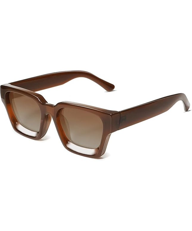 VANLINKER Thick Square Sunglasses for Men Women Retro Chunky Rectangle Shades UV400 Protection VL9731
