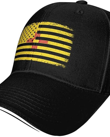 Unisex Baseball Cap Trucker Dad Hat for Men Women Adjustable Outdoors Sun hat Black