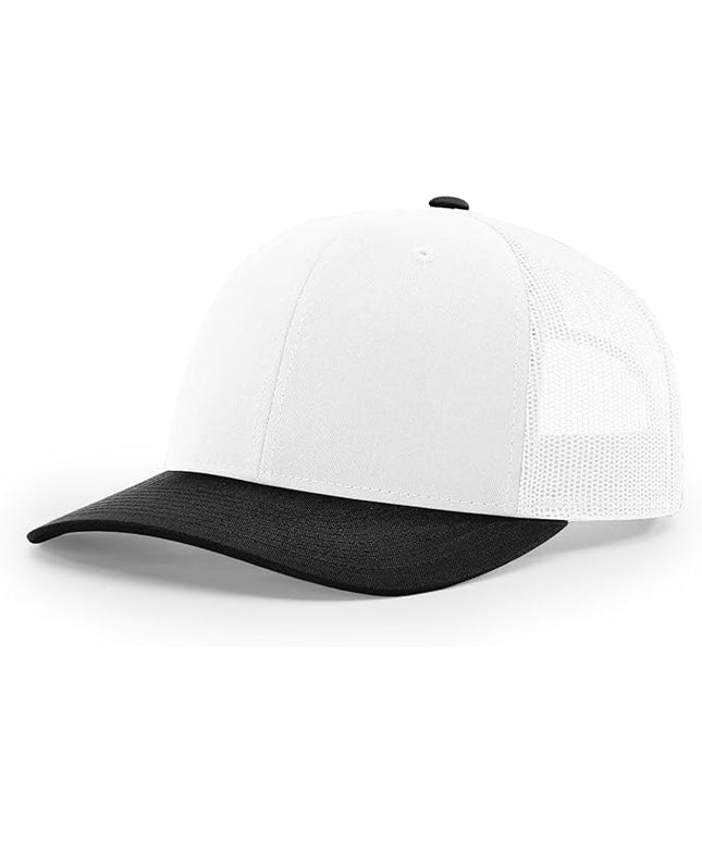 Richardson 112 Trucker Hat - Premium Adjustable Snapback Hat - Structured Six Panel Richardson Blank Caps