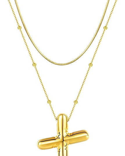LUCA SMITH Initial Necklaces for Women, Dainty Balloon Bubble Letter, Name Letter Alphabet Pendant Layered Choker Chain Jewelry Gift