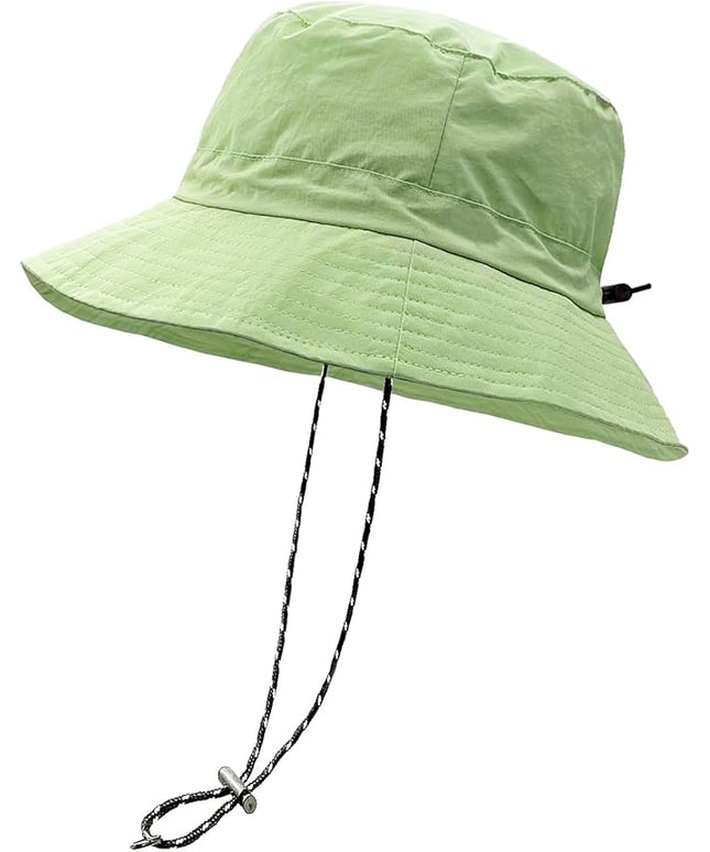 woogwin Waterproof Bucket Rain Hat with Chin Strap Quick Dry Packable Boonie Sun Hat Safari Hat UV Protection
