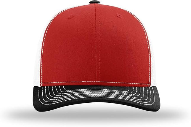 Richardson 112 Trucker Hat - Premium Adjustable Snapback Hat - Structured Six Panel Richardson Blank Caps
