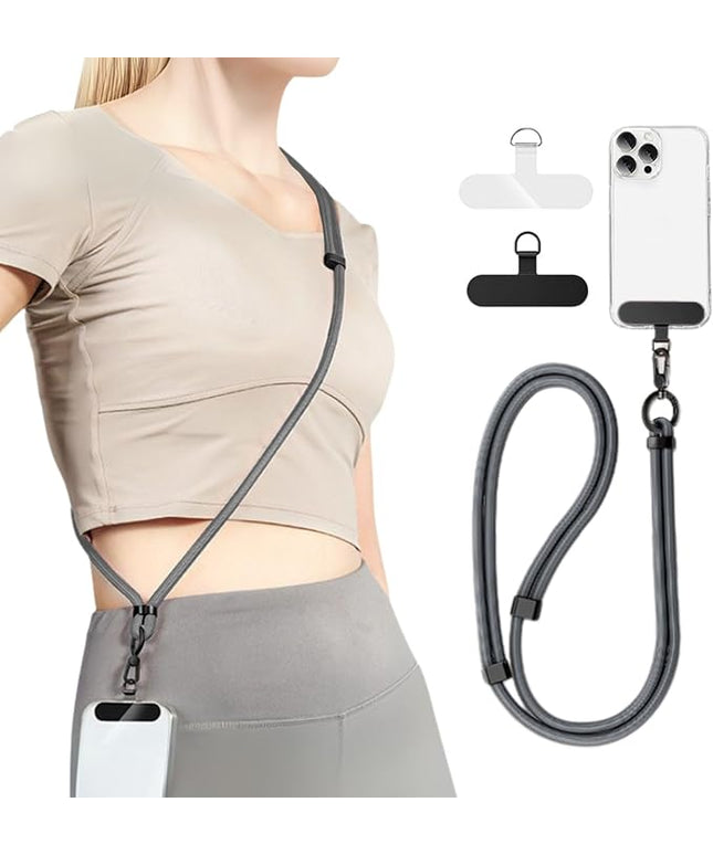 Moyad Crossbody Phone Lanyard, Anti-Theft Cell Phone Strap with 2 Tether Tab for iPhone, Universal Adjustable Neck Holder