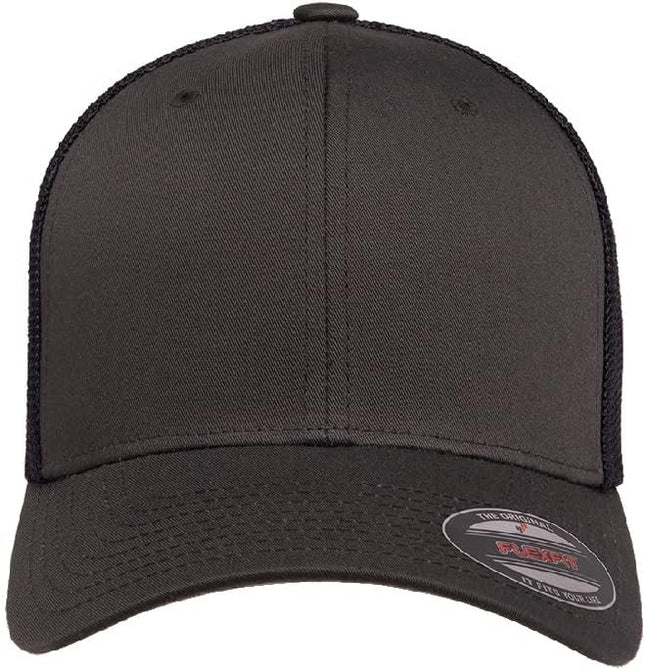 Flexfit 6511 Fitted Mid-Profile Stretchable Mesh Panels Trucker Cap | Bulk Pack Available