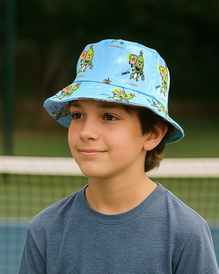 Pickle Monsters Bucket Hat - Fun Pickleball Hat Featuring The Dreaded Crew - 3 Sizes!