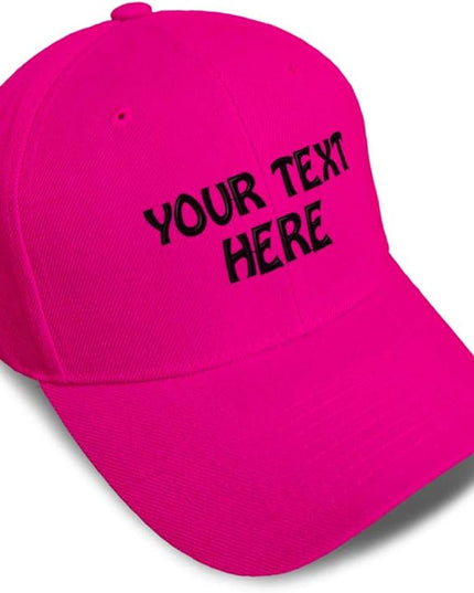 Baseball Cap Custom Personalized Text Dad Hats for Men & Women Strap Closure