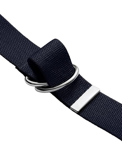 Falari Canvas Web Belt Metal Double D Ring Buckle for Men Women Casual Cloth Military Style Belt 1 1/2" Wide