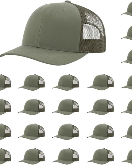 Richardson 112 Classic Six-Panel Adjustable Snapback Trucker Cap | Bulk Packs Available