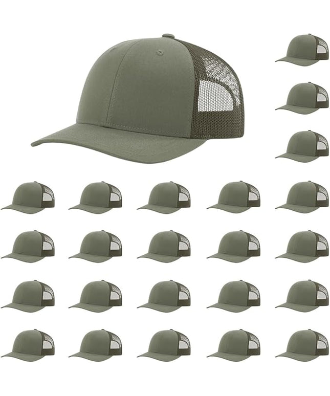 Richardson 112 Classic Six-Panel Adjustable Snapback Trucker Cap | Bulk Packs Available
