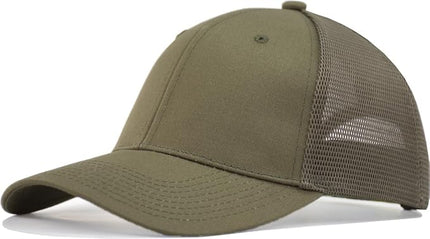 TSSGBL Classic Mesh Trucker Hat, Small & OSFM & XXL Options, Men Women Basic Adjustable Snapback Plain Blank Baseball Cap