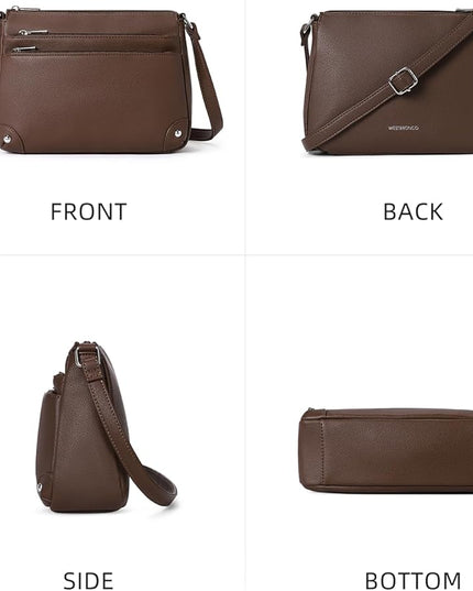 WESTBRONCO Crossbody Bags for Women, Medium Size Shoulder Handbags, Satchel Purse with Multi Zipper Pocket