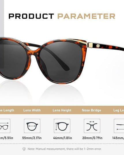 Trendy Cat Eye Sunglasses for Women Fashion Cateye UV400 Protection Glasses CL22017