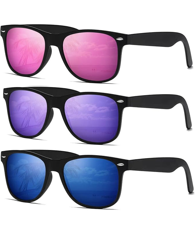 DEMIKOS Sunglasses Men Polarized Sunglasses for Mens Womens Retro Mirror Lens for Driving Fishing UV Protection