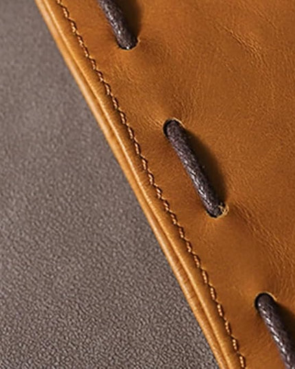 ZYLOXAR Women Genuine Leather Wallet Retro Drawstring Coin Pouch Money Organizer Slim Storage (Brown)
