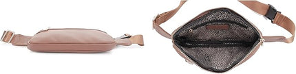 LOVESOME Vegan Leather Everywhere Fashion Waist Bag Fanny Pack Crossbody Bag Belt Bag Sling Bag with Adjustable Strap for Women (Brown)