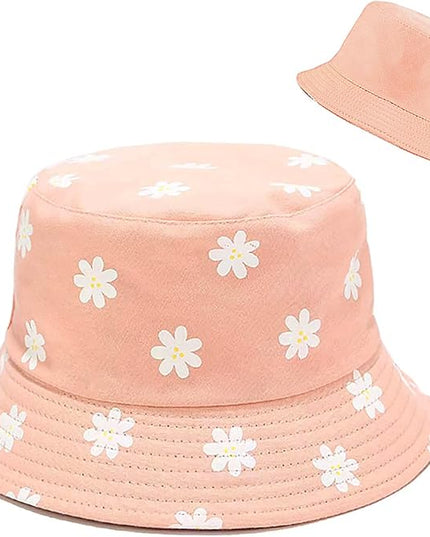 Malaxlx Unisex Bucket Hat Beach Sun Hat Aesthetic Fishing Hat for Men Women Teens, Reversible Double-Side-Wear