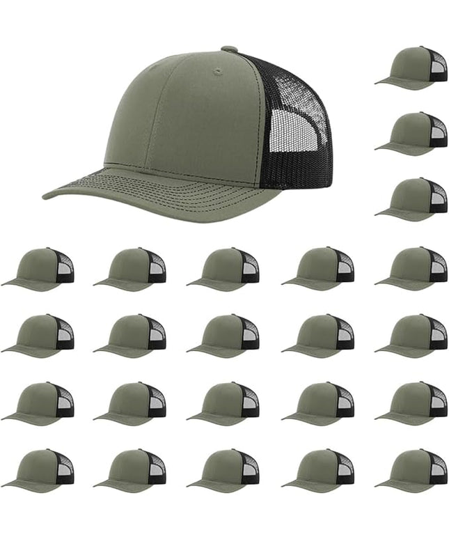 Richardson 112 Classic Six-Panel Adjustable Snapback Trucker Cap | Bulk Packs Available