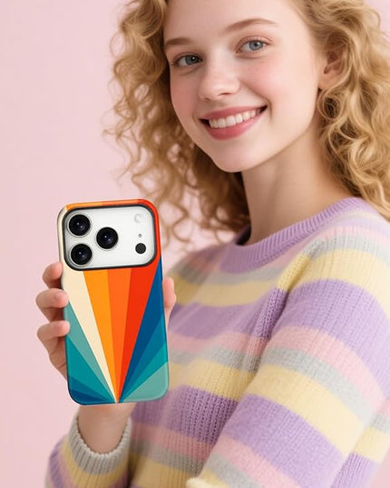 Magnetic for iPhone 17 Pro Max Case Cute Frog Stripes Phone Case, Summer Shockproof Slim TPU and Hard PC Protective Phone Cover Compatible with MagSafe Designed for Women Girls