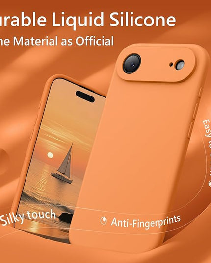 FireNova Magnetic for iPhone Air Case, Compatible with MagSafe, [Integrated Silicone Camera Control Button] [Camera Protection] Microfiber Lining Phone Case for iPhone 17 Air, 6.5", Orange
