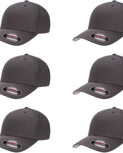 Flexfit 6511 Fitted Mid-Profile Stretchable Mesh Panels Trucker Cap | Bulk Pack Available