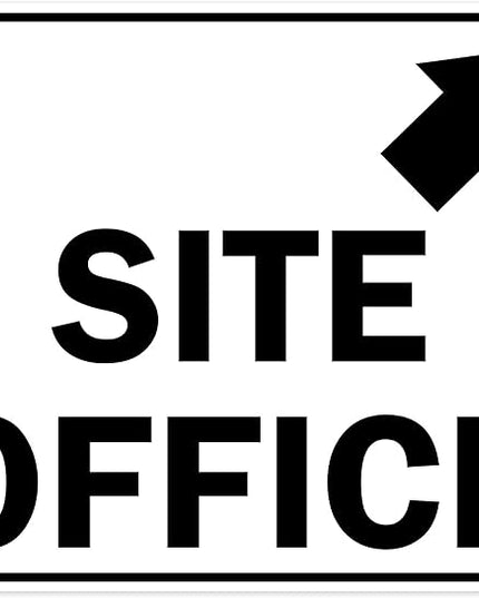Site Office Up Right Arrow Sign, 24x30 Inches, Rust Free .063 Aluminum, Fade Resistant, Made in USA by My Sign Center