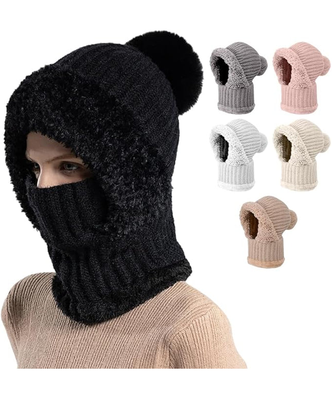 3 in 1 Beanie Hat with Scarf and Mask, Upgrade 3 in 1 Beanie Hat For Women, Fall Winter Warm Knitted Ski Scarf and Mask Set