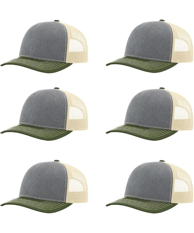 Richardson 112 Classic Six-Panel Adjustable Snapback Trucker Cap | Bulk Packs Available