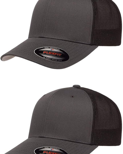 Flexfit 6511 Fitted Mid-Profile Stretchable Mesh Panels Trucker Cap | Bulk Pack Available
