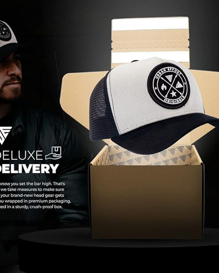Urban Effort Mesh Back Cap - for Men and Women Baseball Hat 5-Panel Trucker Hat - Great Snapback Closure for Hunting & Hiking