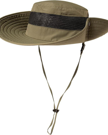 Oversized XL XXL Waterproof Sun Hat for Big Heads Mesh Bucket Hat Wide Brim Adjustable Packable Hiking Beach Fishing