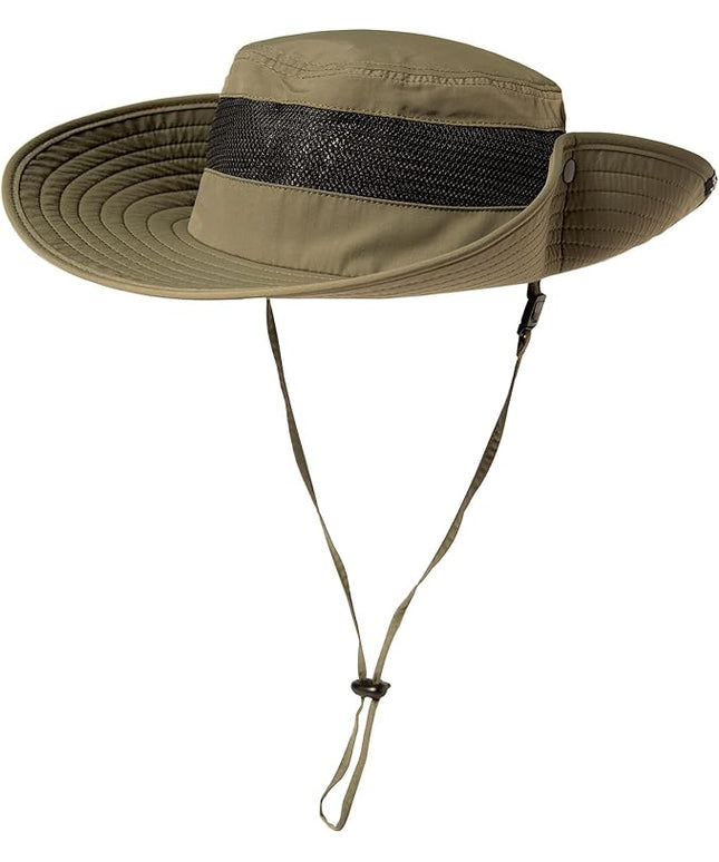 Oversized XL XXL Waterproof Sun Hat for Big Heads Mesh Bucket Hat Wide Brim Adjustable Packable Hiking Beach Fishing