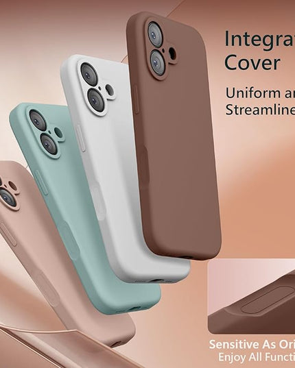 FireNova Magnetic for iPhone 17 Case, Compatible with MagSafe, [Integrated Silicone Camera Control Button] [Camera Protection] Anti-Scratch Microfiber Lining Phone Case, 6.3", Light Brown