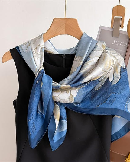 Headscarf Large Square Scarf 35" Fashion Scarves Silk Feeling Hair Wrapping Scarfs Hairscarf BA16