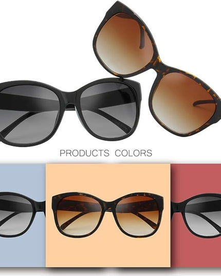 The Fresh Women's Oversized Square Jackie O Cat Eye Hybrid Butterfly Fashion Sunglasses - Exquisite Packaging