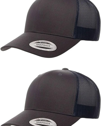 Yupoong Classic Premium Mesh 6 Panel Retro Trucker Cap | Mid Profile Snapback | OSFA | Bulk Pack Available