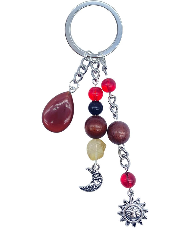 Cute Crystal Keychains Boho Key Rings for Car Keys Kawaii Bag Accessories Charms Bling Healing Teardrop Keyring Handmade