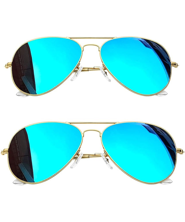 Joopin Polarized Metal Aviation Sunglasses Men, Classic Military Sun Glasses Women, Rectangle Shades UV400 Protection Costume