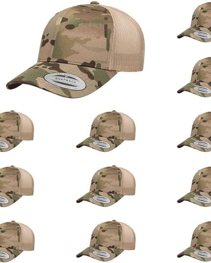 Yupoong Classic Premium Mesh 6 Panel Retro Trucker Cap | Mid Profile Snapback | OSFA | Bulk Pack Available