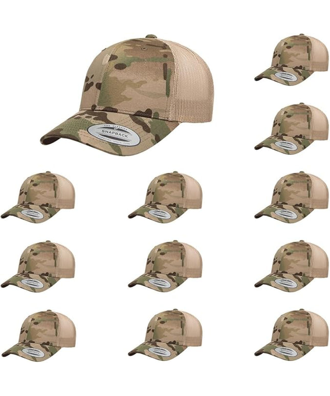 Yupoong Classic Premium Mesh 6 Panel Retro Trucker Cap | Mid Profile Snapback | OSFA | Bulk Pack Available