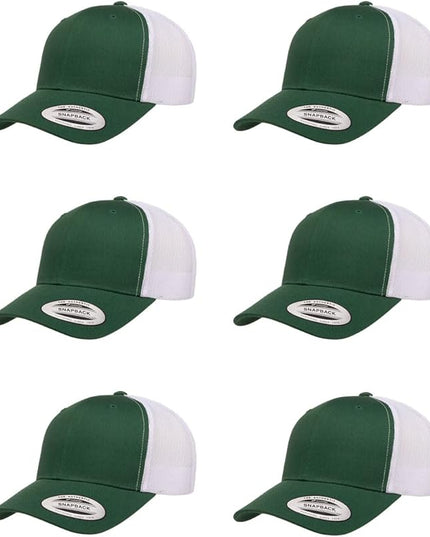 Yupoong Classic Premium Mesh 6 Panel Retro Trucker Cap | Mid Profile Snapback | OSFA | Bulk Pack Available