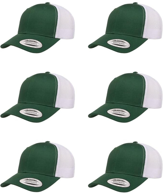 Yupoong Classic Premium Mesh 6 Panel Retro Trucker Cap | Mid Profile Snapback | OSFA | Bulk Pack Available