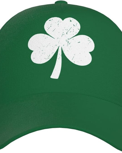 St. Patrick's Day Lucky Shamrock Hat Adjustable Irish Green Clover Baseball Cap Trucker Hat for Men Women