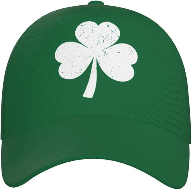 St. Patrick's Day Lucky Shamrock Hat Adjustable Irish Green Clover Baseball Cap Trucker Hat for Men Women