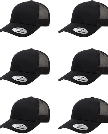 Yupoong Classic Premium Mesh 6 Panel Retro Trucker Cap | Mid Profile Snapback | OSFA | Bulk Pack Available